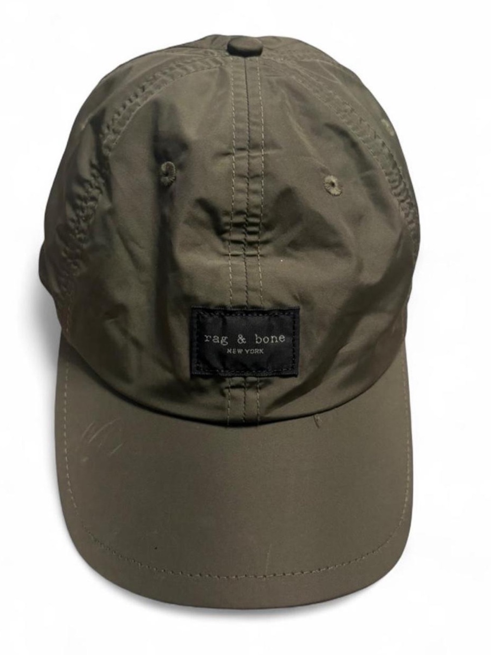rag & bone Olive Baseball Cap with Front Logo Patch